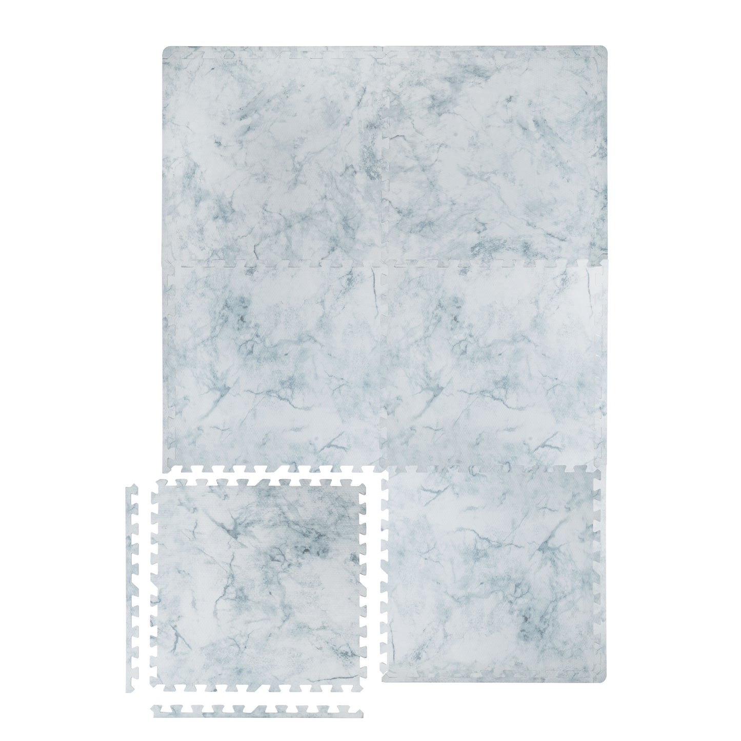 Aqua Blue Set in White Playmat - Marble