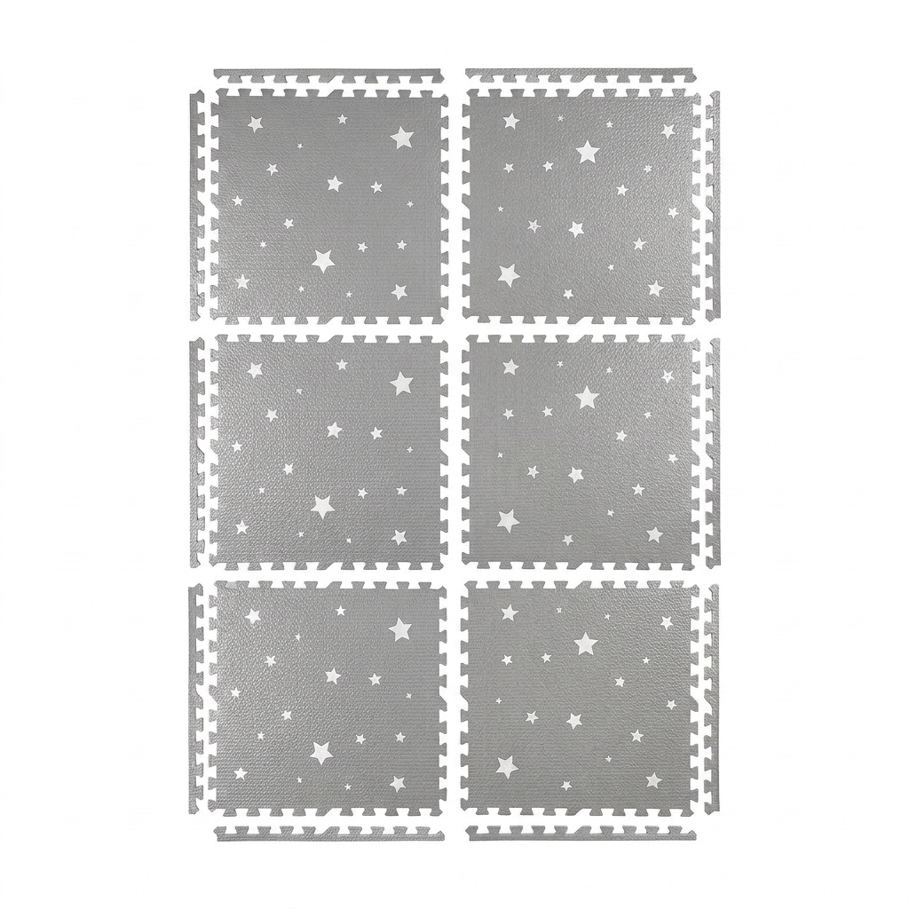Dreamy White Stars Set in Grey Playmat - Starry