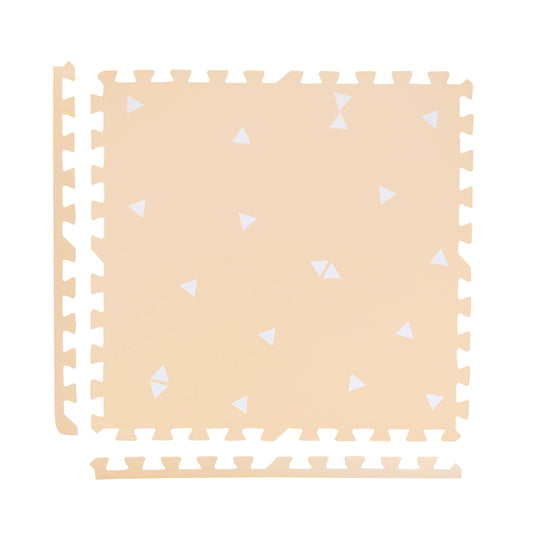 White Triangles Set in Peach Playmat - Triangles