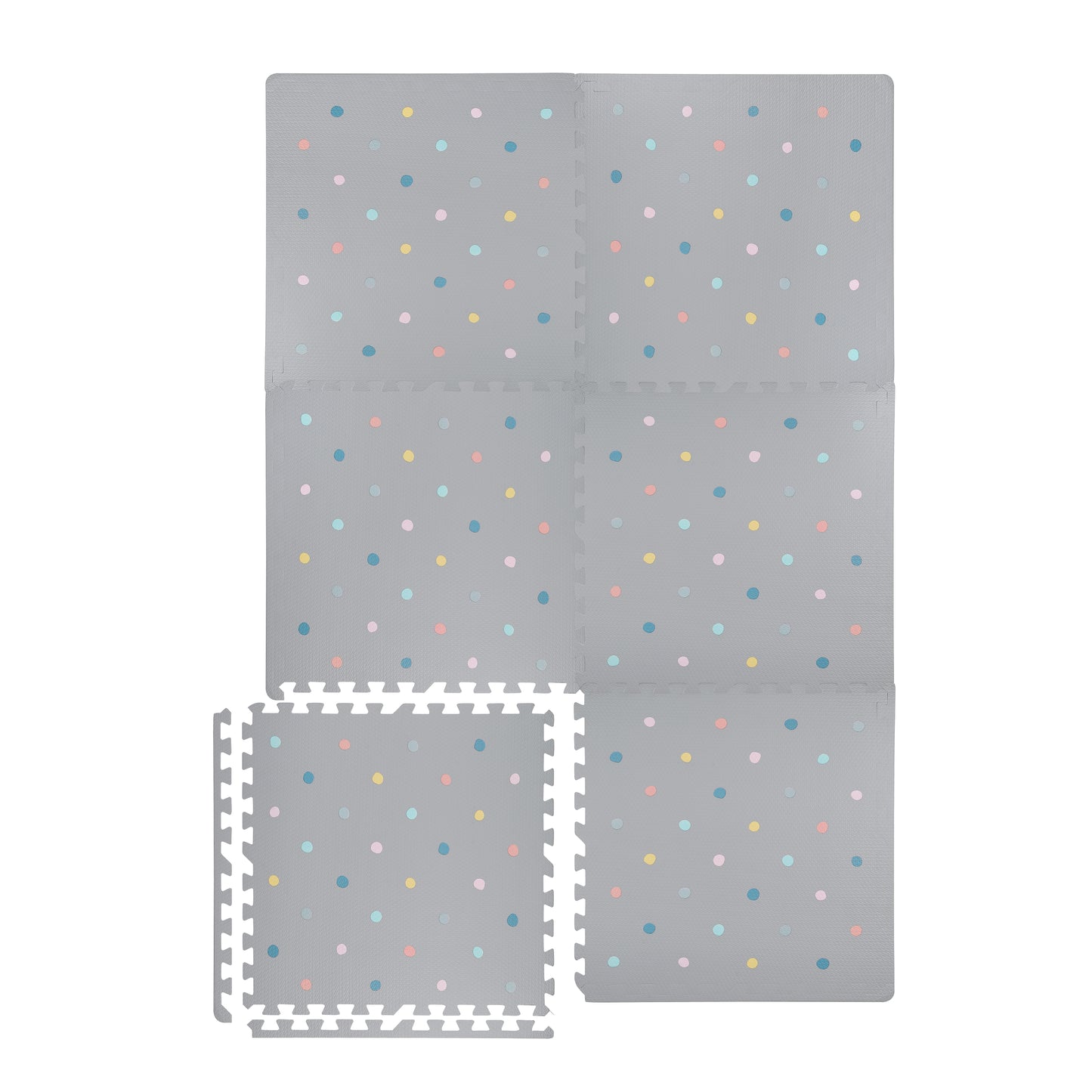 Coloured Polka Set in Grey Playmat - Dotty