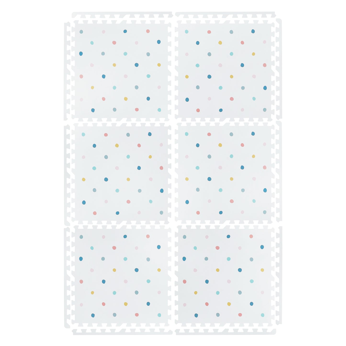 Coloured Polka Set in White Playmat- Colour Pop