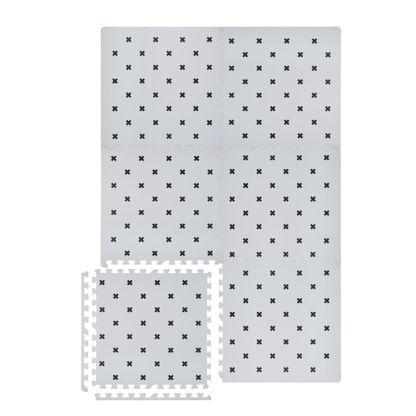 Scandinavian Black Cross Set in White Playmat - Nordic
