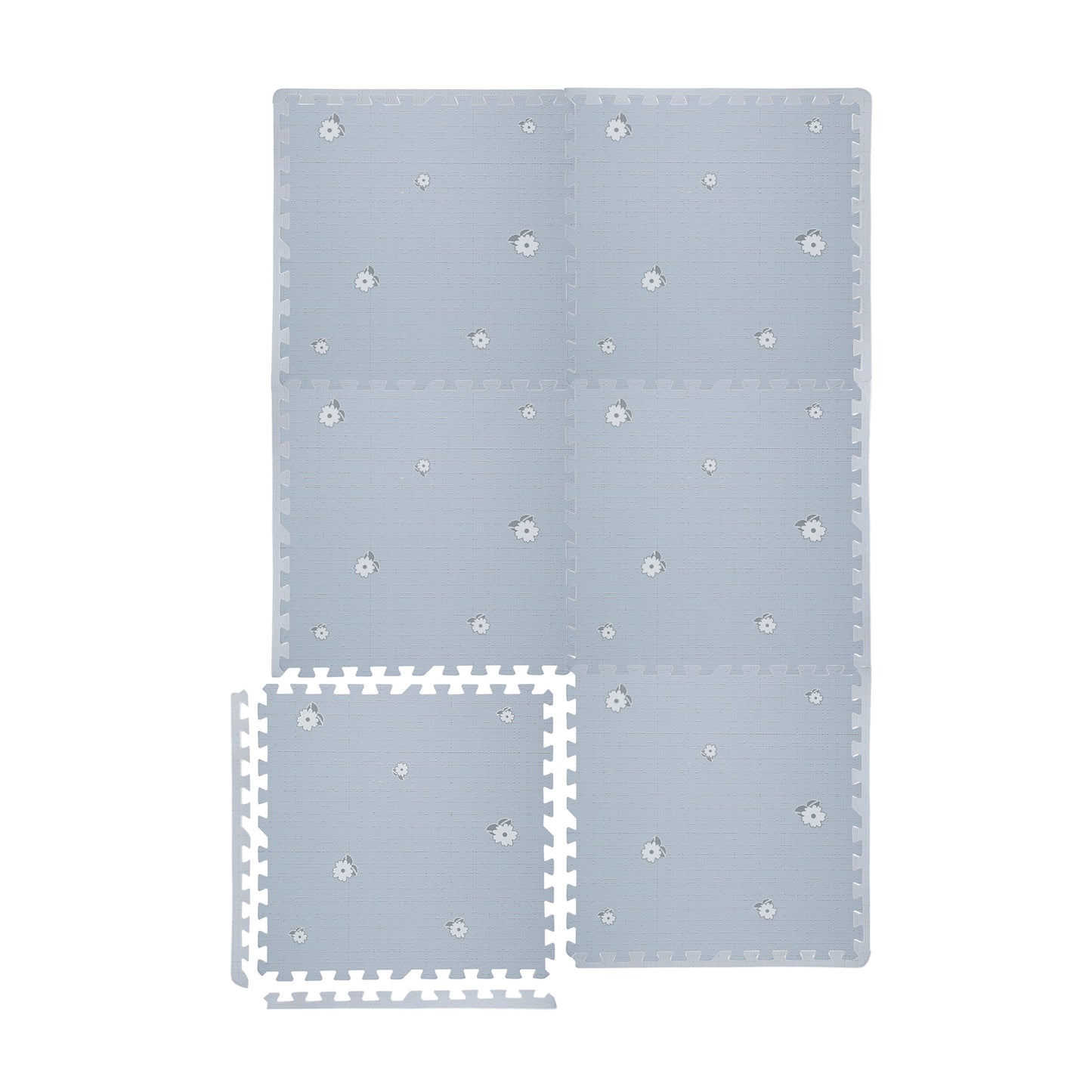 Ditsy Flowers Set in Slate Playmat - Bloom