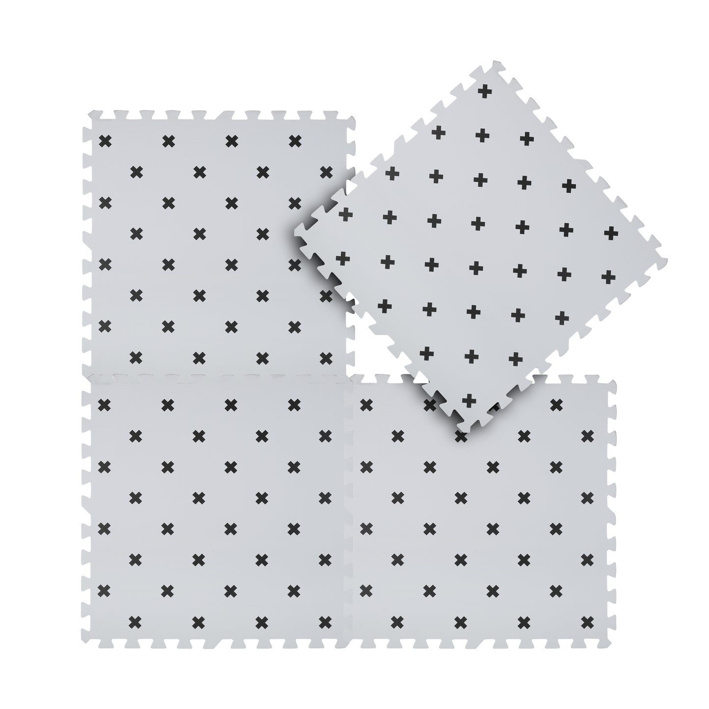 Scandinavian Black Cross Set in White Playmat - Nordic