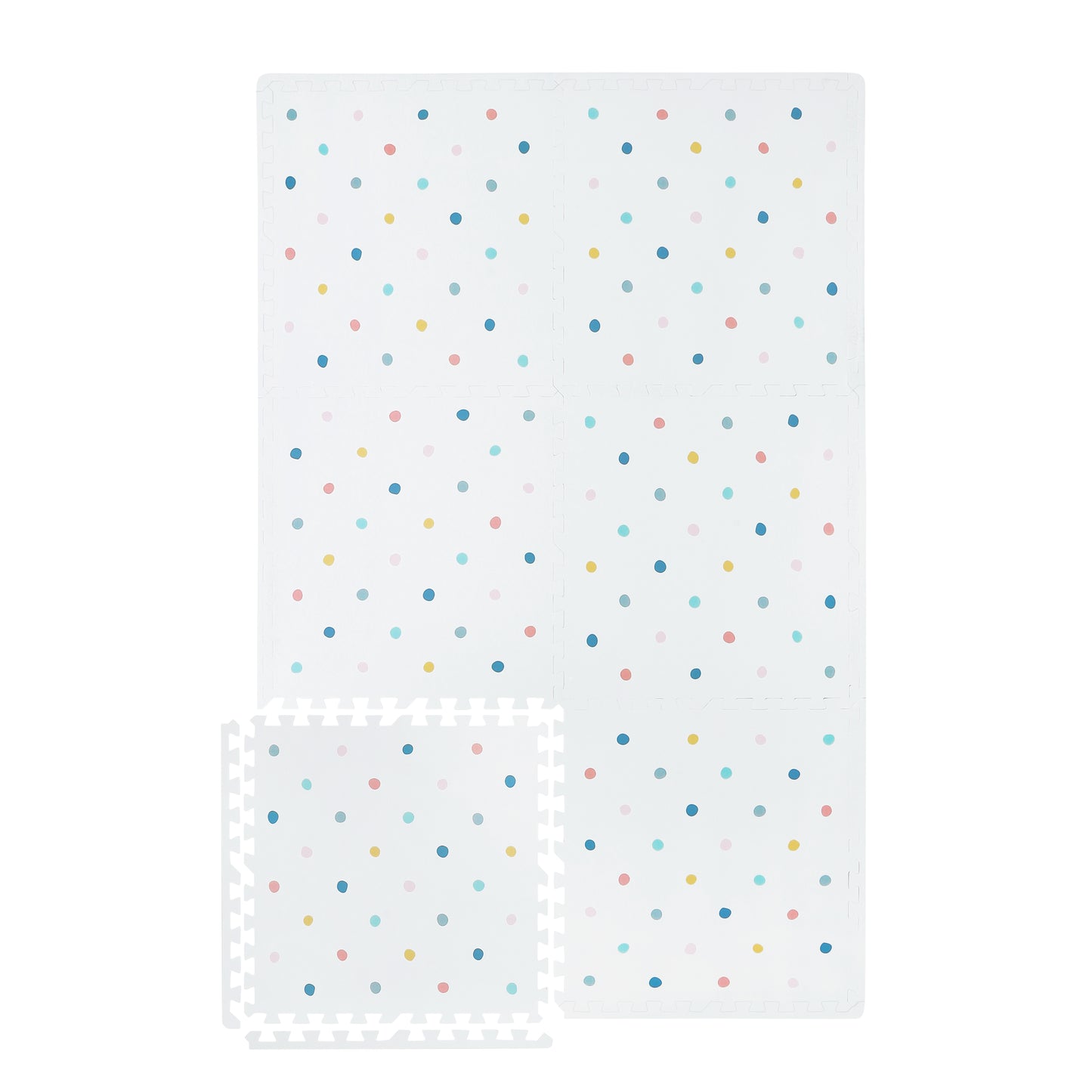 Coloured Polka Set in White Playmat- Colour Pop