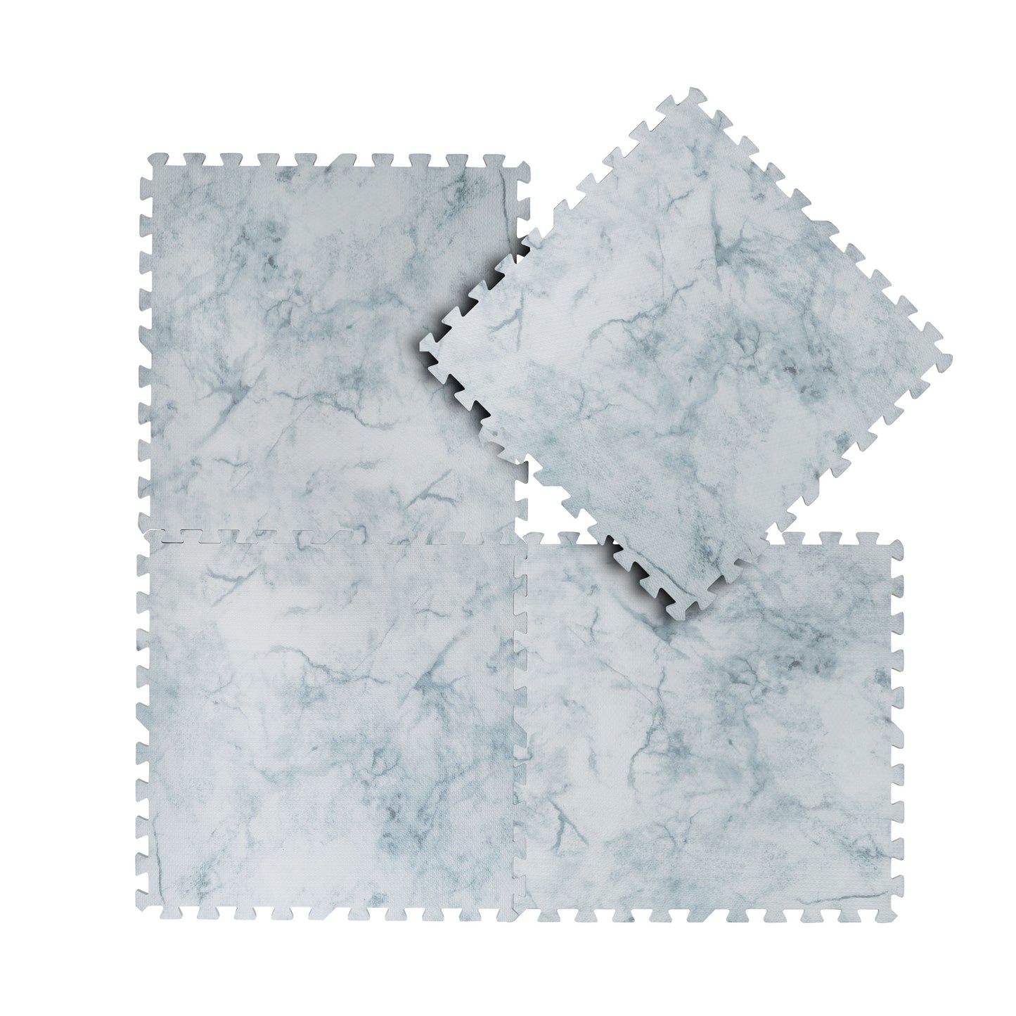 Aqua Blue Set in White Playmat - Marble
