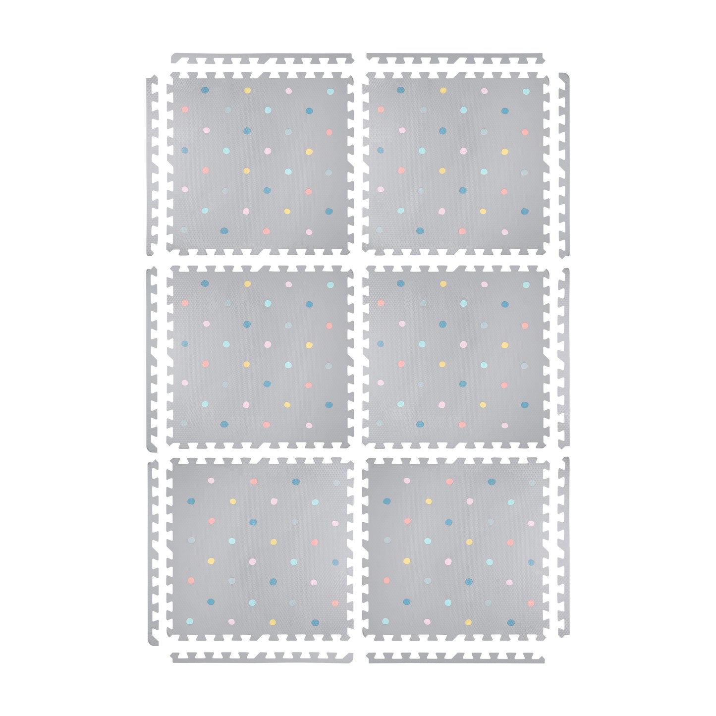 Coloured Polka Set in Grey Playmat - Dotty