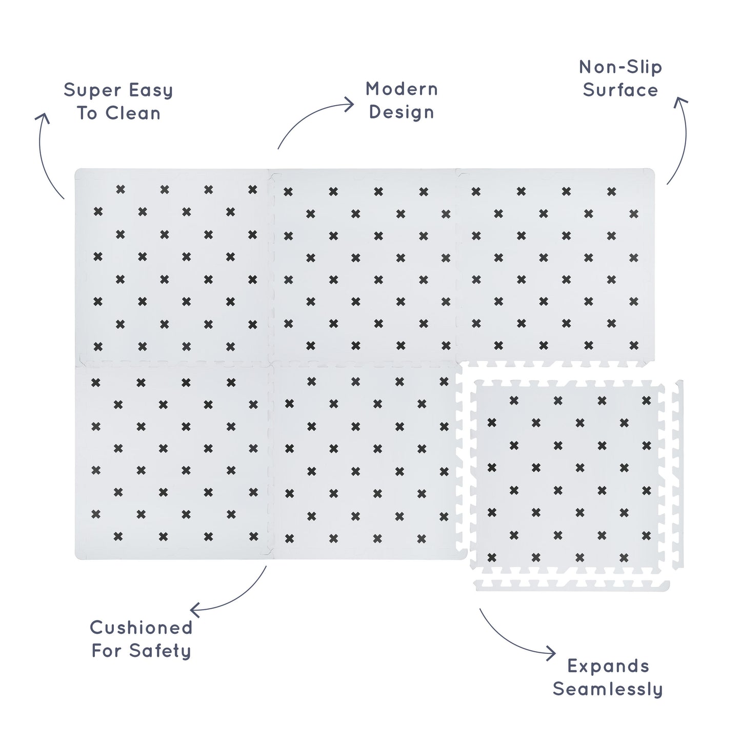 Scandinavian Black Cross Set in White Playmat - Nordic