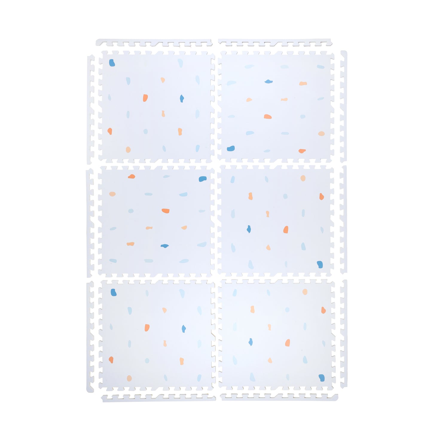 Coloured Terrazzo Set in Powder Blue Playmat - Terrazzo
