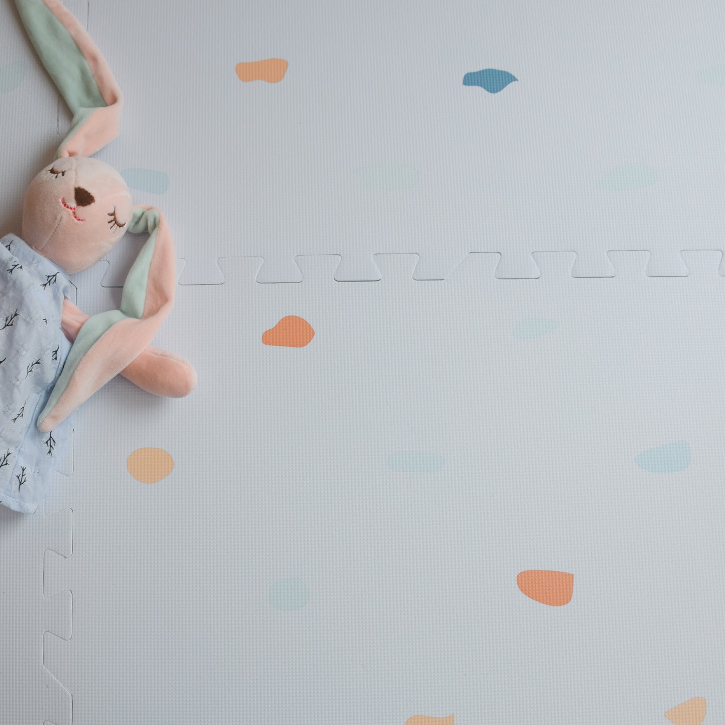 Coloured Terrazzo Set in Powder Blue Playmat - Terrazzo